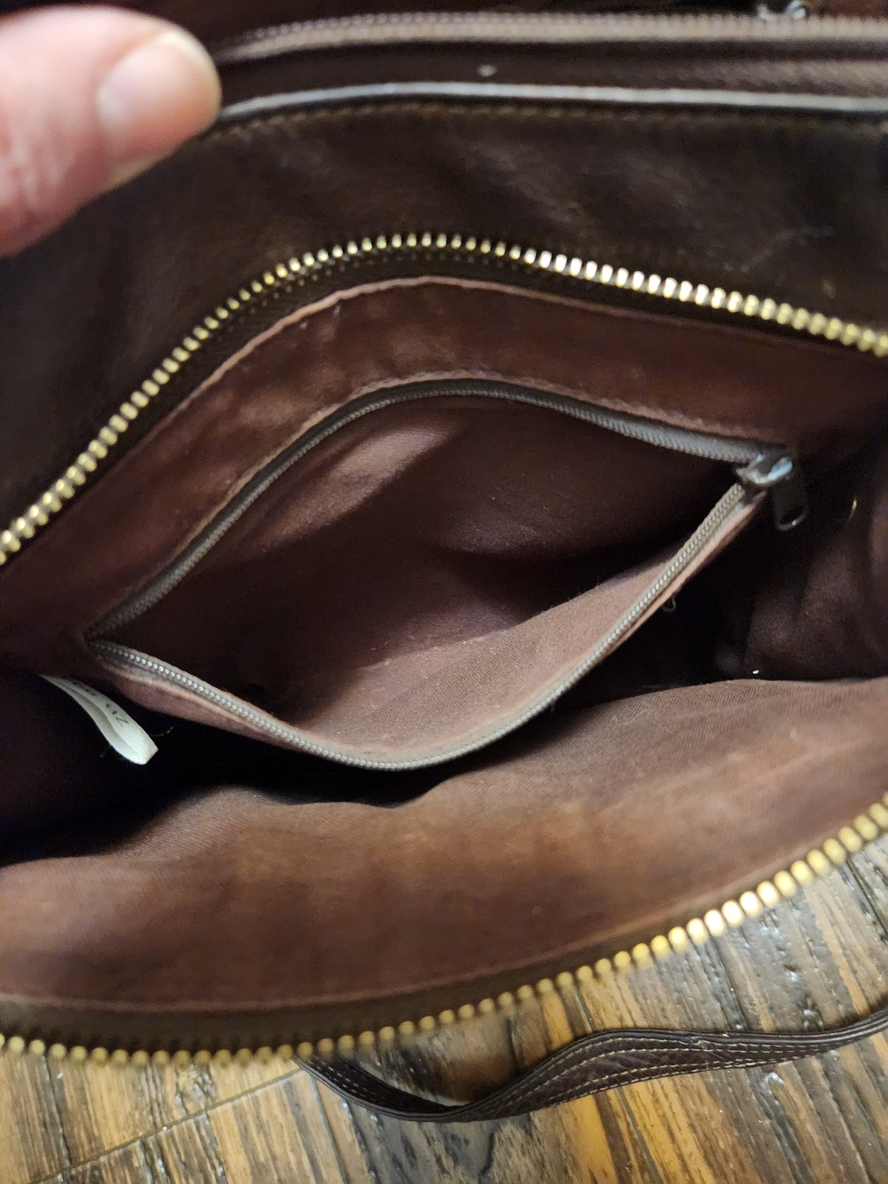 Vintage Fossil Dark Brown Leather Multi-Pocket Crossbody Organizer Bag NICE! - Picture 5 of 16